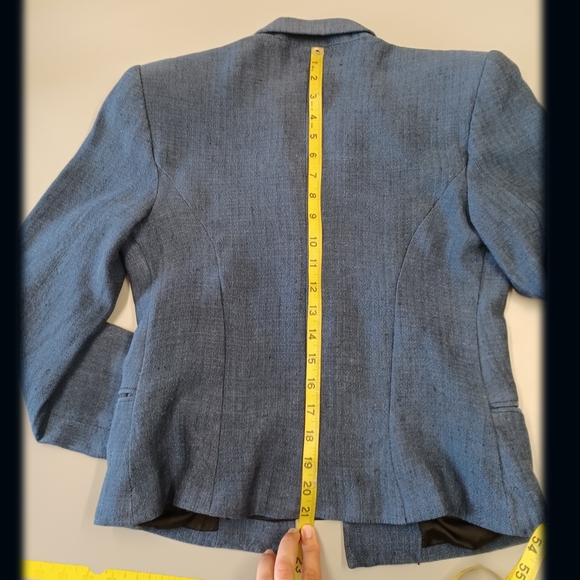 RESTORED 1940s Style Linen Blend Blazer (see measurements!) - Picture 11 of 15